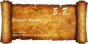 Basch Renáta névjegykártya